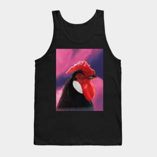 a black rooster in the sky painting Tank Top